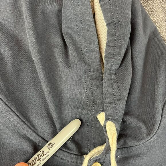 Bylt Drop Cut L/S Hooded Henley Long Sleeve Navy Blue Men's XL Pullover Stretch - Picture 4 of 11